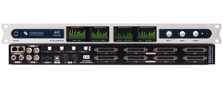 Ferrofish A32 Dante 32X32 AD/DA. Dante, MADI & ADAT Converter Ferrofish A32 Dante 32X32 AD/DA. Dante, MADI & ADAT Converter
