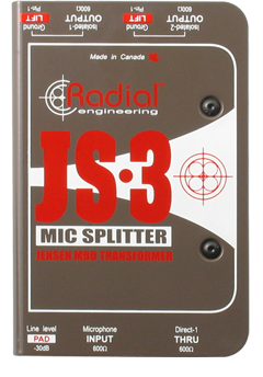 Radial JS3 Passive Microphone Splitter