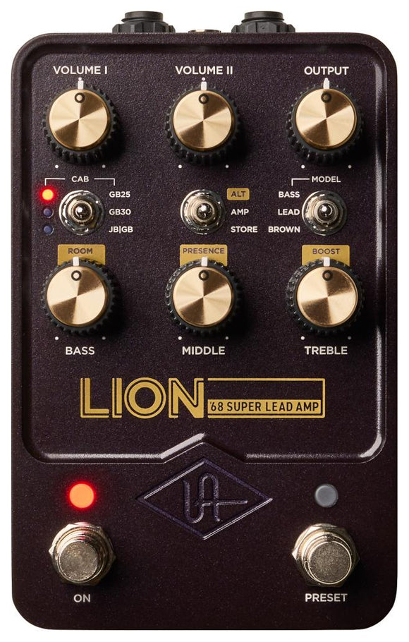 Universal Audio UAFX Lion 68 Super Lead Amp Emulation Guitar PedalON SALE