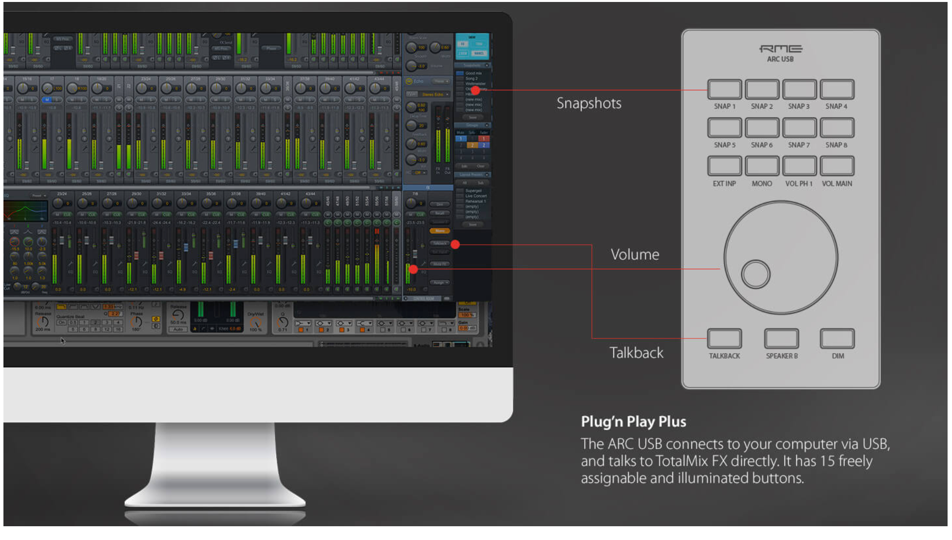 RME ARC USB Advanced Remote Control for TotalMix FX – Tidepool Audio