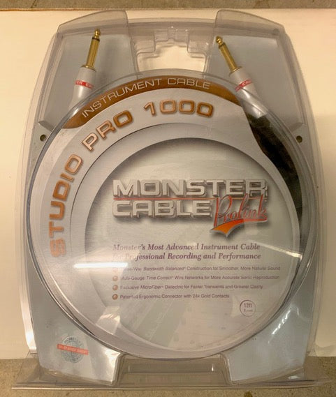 Monster Cable Studio Pro 1000 Prolink 12 Ft Instrument Cable