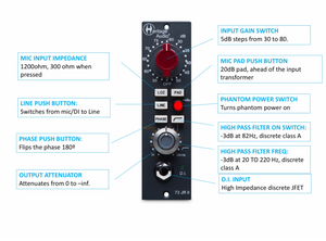 Heritage Audio 73JR II 500 Series Microphone Preamp D.I.