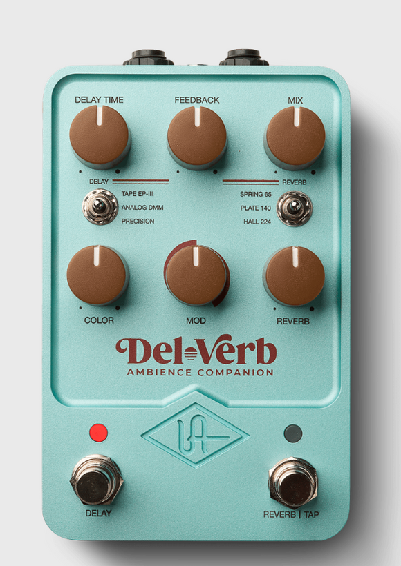 guitar modeling pedal UAFX Del-Verb Ambience Companion Guitar Modeling Pedal – Tidepool Audio