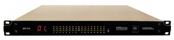 Millennia HV-316 Sixteen Channel Remote Dante Network Mic Preamp