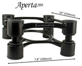 IsoAcoustics Aperta 200 Speaker Isolation Stands Black Pair