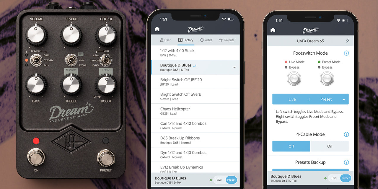 Universal Audio UAFX Dream '65 Reverb Amplifier Emulator Pedal