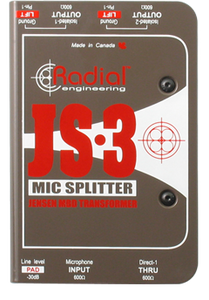 Radial JS3 Passive Microphone Splitter